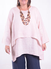 Lagenlook Double Layer Linen Tunic - 12237, Tunic, Pure Plus Clothing, Lagenlook Clothing, Plus Size Fashion, Over 50 Fashion